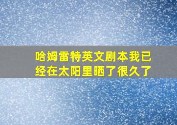 哈姆雷特英文剧本我已经在太阳里晒了很久了