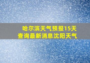 哈尔滨天气预报15天查询最新消息沈阳天气