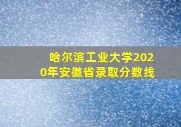 哈尔滨工业大学2020年安徽省录取分数线