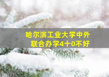 哈尔滨工业大学中外联合办学4十0不好