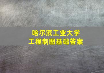 哈尔滨工业大学工程制图基础答案