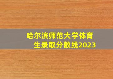 哈尔滨师范大学体育生录取分数线2023