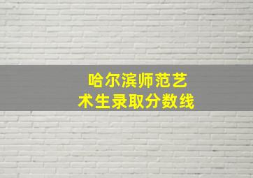 哈尔滨师范艺术生录取分数线