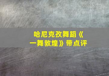 哈尼克孜舞蹈《一舞敦煌》带点评