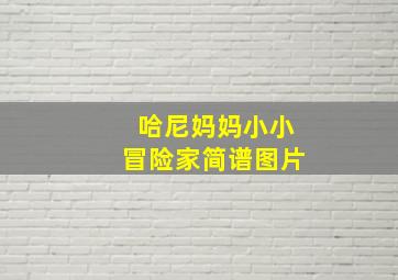 哈尼妈妈小小冒险家简谱图片