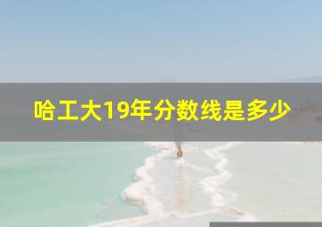 哈工大19年分数线是多少