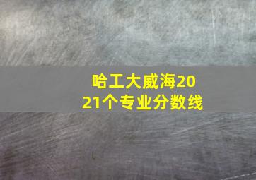 哈工大威海2021个专业分数线