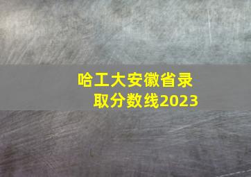 哈工大安徽省录取分数线2023