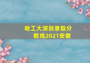 哈工大深圳录取分数线2021安徽