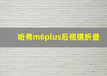 哈弗m6plus后视镜折叠