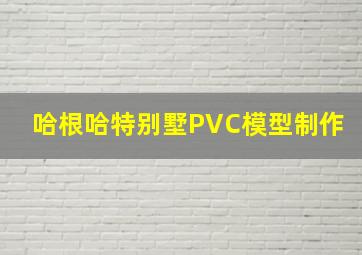 哈根哈特别墅PVC模型制作