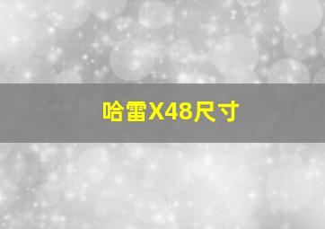 哈雷X48尺寸