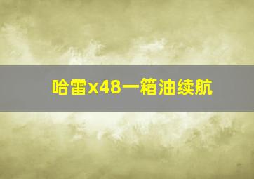 哈雷x48一箱油续航