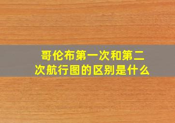 哥伦布第一次和第二次航行图的区别是什么