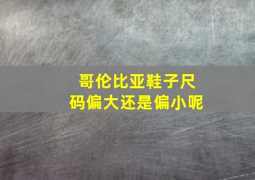 哥伦比亚鞋子尺码偏大还是偏小呢