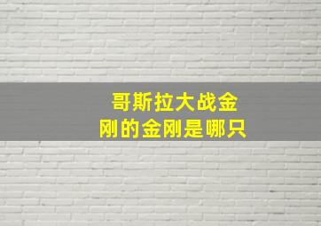 哥斯拉大战金刚的金刚是哪只