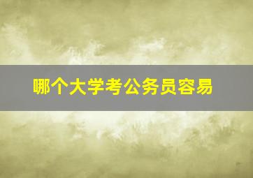 哪个大学考公务员容易