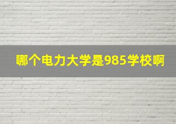 哪个电力大学是985学校啊