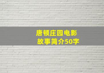 唐顿庄园电影故事简介50字