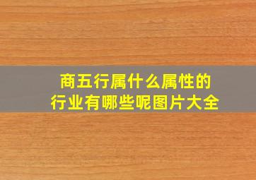 商五行属什么属性的行业有哪些呢图片大全