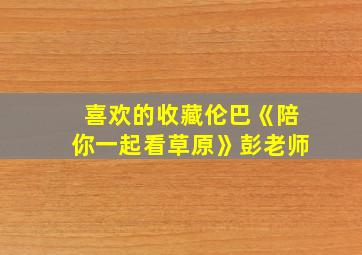 喜欢的收藏伦巴《陪你一起看草原》彭老师