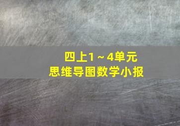 四上1～4单元思维导图数学小报