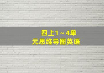 四上1～4单元思维导图英语