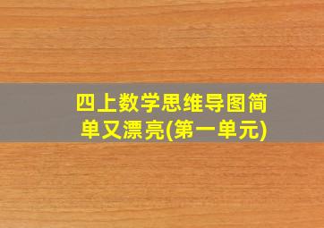 四上数学思维导图简单又漂亮(第一单元)