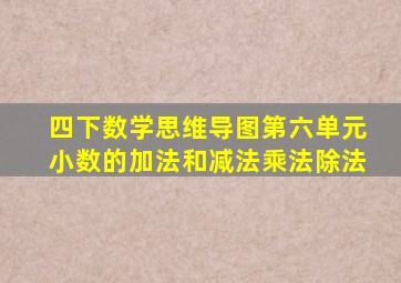 四下数学思维导图第六单元小数的加法和减法乘法除法