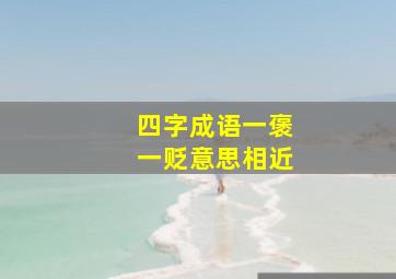 四字成语一褒一贬意思相近