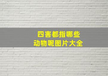 四害都指哪些动物呢图片大全