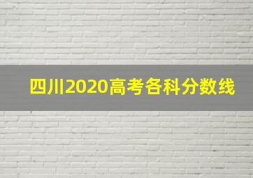 四川2020高考各科分数线