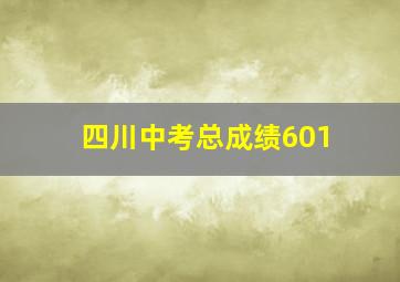 四川中考总成绩601