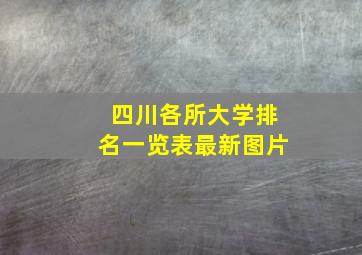 四川各所大学排名一览表最新图片