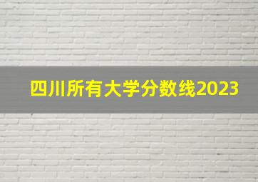 四川所有大学分数线2023