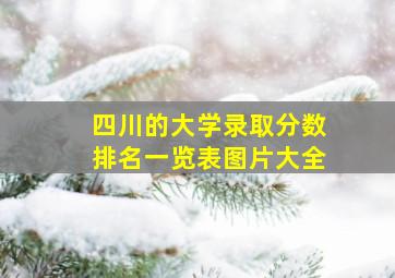 四川的大学录取分数排名一览表图片大全