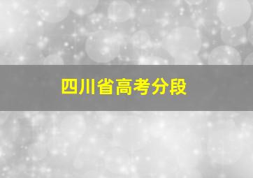 四川省高考分段