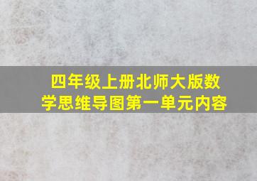 四年级上册北师大版数学思维导图第一单元内容