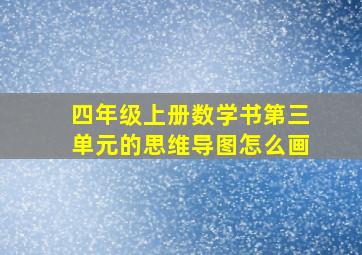 四年级上册数学书第三单元的思维导图怎么画