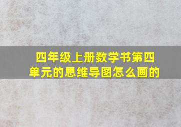 四年级上册数学书第四单元的思维导图怎么画的