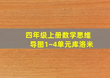 四年级上册数学思维导图1~4单元库洛米