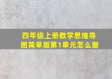 四年级上册数学思维导图简单版第1单元怎么画