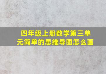 四年级上册数学第三单元简单的思维导图怎么画