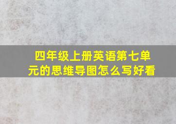 四年级上册英语第七单元的思维导图怎么写好看