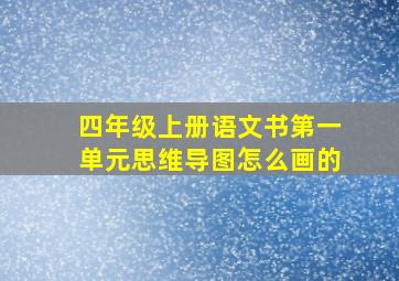 四年级上册语文书第一单元思维导图怎么画的