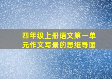 四年级上册语文第一单元作文写景的思维导图