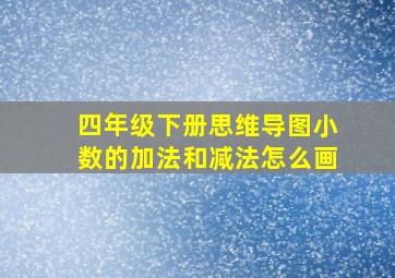 四年级下册思维导图小数的加法和减法怎么画