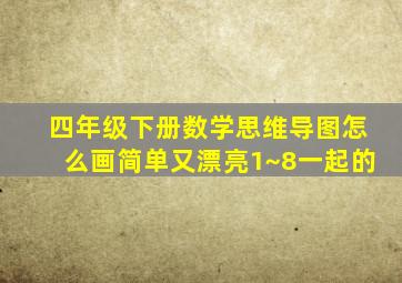 四年级下册数学思维导图怎么画简单又漂亮1~8一起的