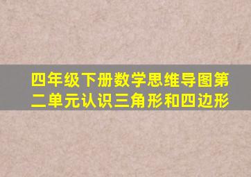 四年级下册数学思维导图第二单元认识三角形和四边形