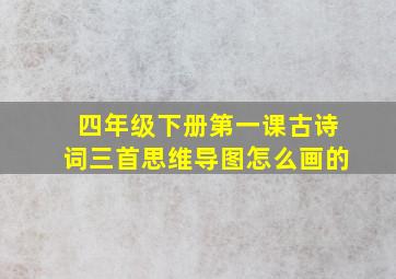 四年级下册第一课古诗词三首思维导图怎么画的